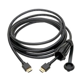 Tripp Lite P569-010-IND Cable HDMI de Alta Velocidad con Conector Industrial con Capucha, Especificación IP67, 4K, Ethernet, M/M, Negro, 3.05 m [10 pies]