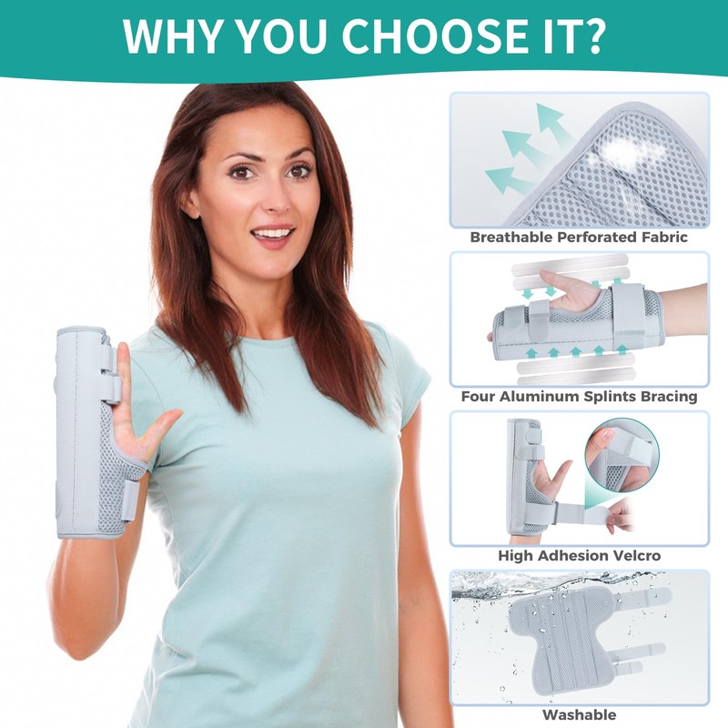Trigger Finger Splint,Hand Brace with Finger Support,Right or Left Adjustable