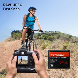 Extreme 64GB Compact Flash Memory Card, High Speed CF Card for Professional Photographer, Videographer, Enthusiast