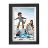 7x5 Black Picture Frame, Thin Border Photo Frame with Stand,