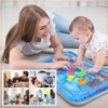 COSORO Tummy Time Mat Inflatable Water Mat for Babies,70*50cm Blue