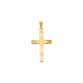 Amor 2013512 Unisex Unisex Pendant Gold Cross Comes in Jewellery Gift Box, Gold, None