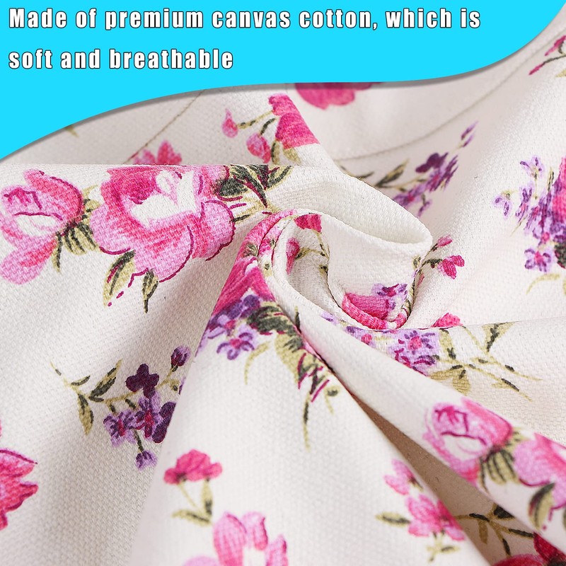 LOLOMLO Oversize Canvas Cotton Apron, Extra Large Aprons with 2
