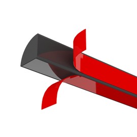 Tridotpul Flexible Quarter Round Molding, Peel and Stick Rubber Quarter Round Trim, Double-Sided Adhesive Bathtub Trim Molding