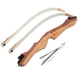 Right Hand Solid Wood Recurve Bow Handle Takedown Shooting Game Outdoor Hunting 54inch 18lbs