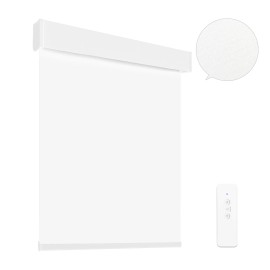 Prompt Goods Premium Electric Smart Motorized Blackout Roller Blinds WiFi/Google/Alexa Control, Automated Shades for Home/Officecolor: White, size: 28"W x 72"L