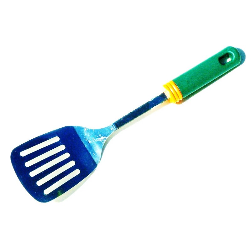 Aronson Grip It Slotted Spatula Turner Stainless Steel Green Handle