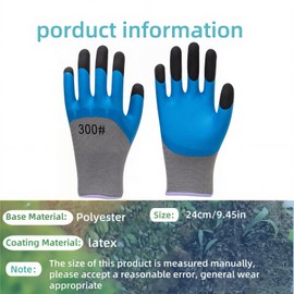 FEIYIDA 6 pairs Gardening Gloves - Breathable Rubber Coated Garden Work Gloves