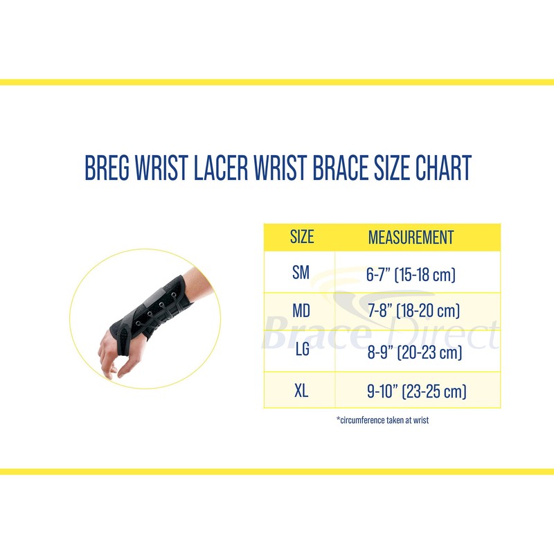 Breg Wrist Lacer Wrist Brace, 10" Length (Left Large)