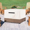 Fire Pit Cover Square, Outdoor Heavy Duty Durable 600D Tear-Resistant