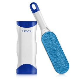 Omasi Lint Brush Pet Hair, Pet Brushes, Pet Fur and Lint Removal, Lint Remover with Self-Cleaning Double-Sided Base Brush, Perfect for Furniture, Carpet