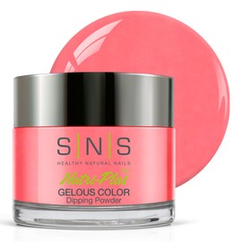 SNS Nail Dip Powder, Gelous Color Dipping Powder - Serengeti Safari (Orange Peach/Coral, Cream) - Long-Lasting Dip Nail Color Lasts 14 Days - Low-Odor & No UV Lamp Required - 1 OZ