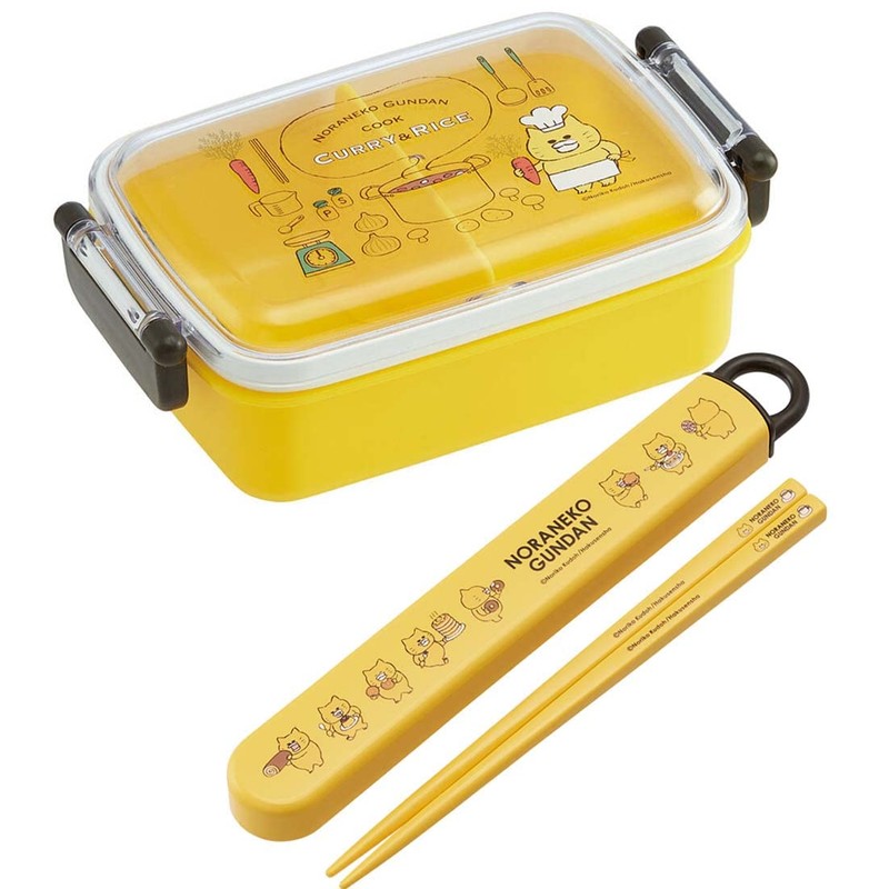 Skater ABS2AMAG-A Noraneko-Gunn Chopsticks and Case Set, 6.5 inches (16.5