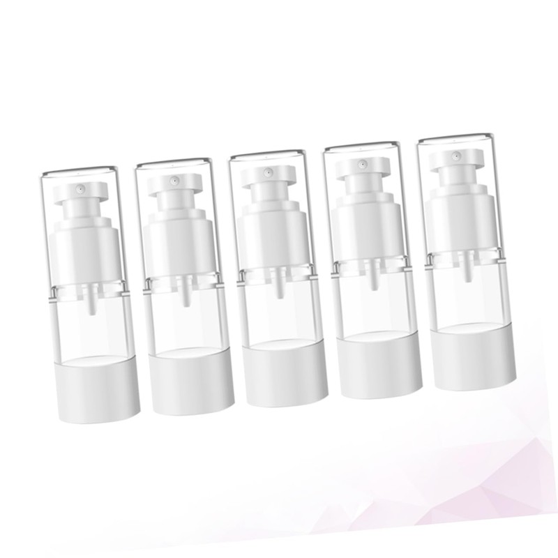 MERRYHAPY Travel-Friendly 5pcs Airless Pump Bottles Refillable Liquid Subpackaging Bottles