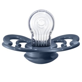 BIBS Pacifiers - Supreme Collection | BPA-Free Baby Pacifier | Made in Denmark | Set of 2 Steel Blue Color Premium Soothers | Size 6-18 Months