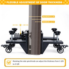 2 PCS Heavy Duty Door Board Dolly,Door Installation Tool，1-3/8" and 2-3/8" Door Installation Kit Hold up to 1200 lbs，Door Lifter Tool with Rotating for Pre-Hung、Slab and Front Doors