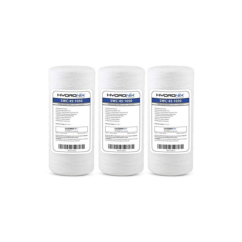 Hydronix HX-SWC-45-1005/3 Universal Whole House Sediment String Wound Water Filter
