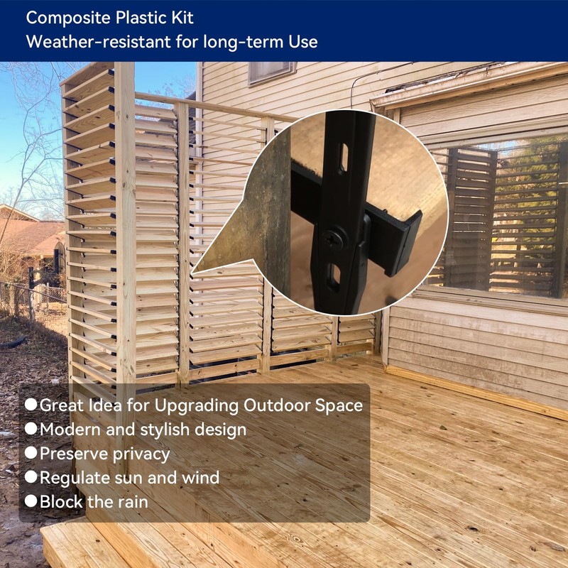 Deck Sunblind System Brackets 2 Set, Louver Hardware Kit for
