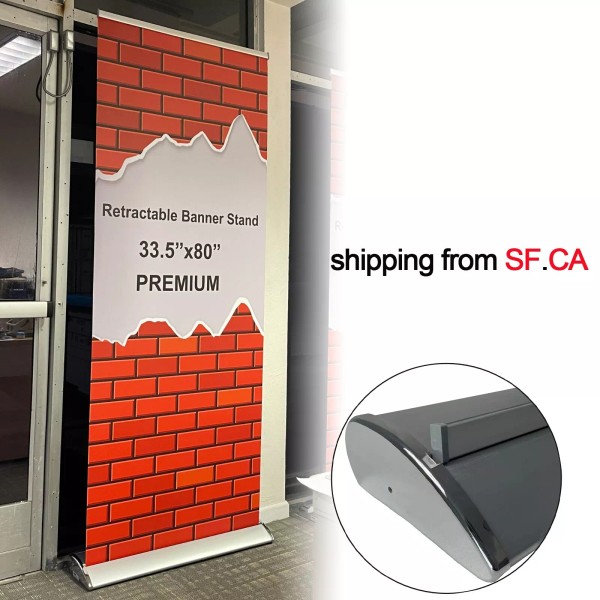 AD. Printing Materials Store Premium Retractable Banner Stand with Wide