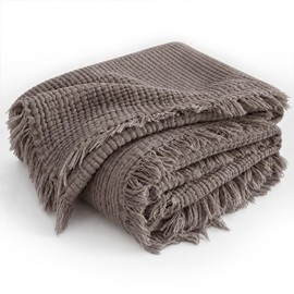 50x60 in Muslin Blanket for Adults, 6 Layer Gauze Blanket Throw