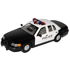 Welly Ford Crown Victoria Police Sedan White Black 2nd Generation 1997-2001 1/24 Model Car
