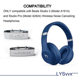 Studio 3 Hinge - Replacement Parts for Beats Studio 3 (A1914) and Studio Pro (A2924) Headphones (Silver)