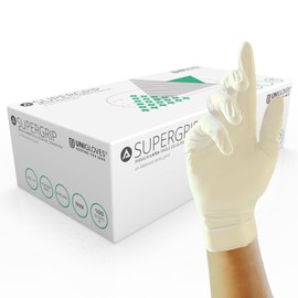 Unigloves Advanced Latex Examination Gloves, Natural, Extra Large, Extra Large, 100