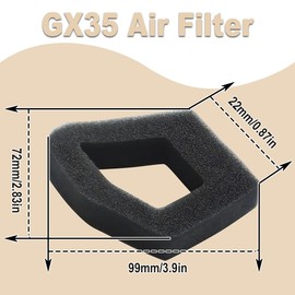 Qiuwanzia GX35 Air Filter for Honda GX35NT HHT35S 1.3HP 35cc HLT422 ULT425 UMK435 Small Engine Gasoline Trimmer Brushcutter Lawn Mower Generator Water Pumps Replace Parts with Spark Plug