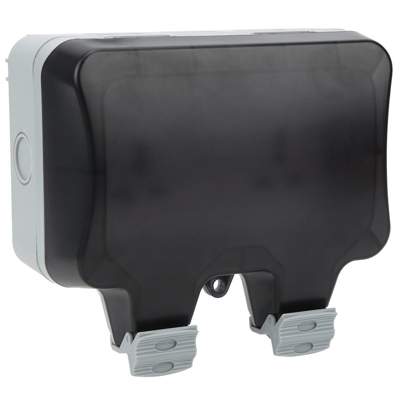 Outdoor Wall Power Socket with 2 3-Hole Socket 2 Switch