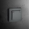 Flush-Mounted Socket IP44, All-in-One, Series ET-1 Anthracite
