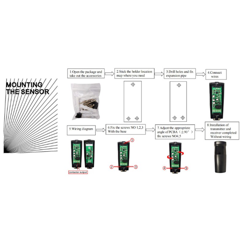 Gate Safe Infrared Alarm Detector Home Anti Theft Motion Sensor