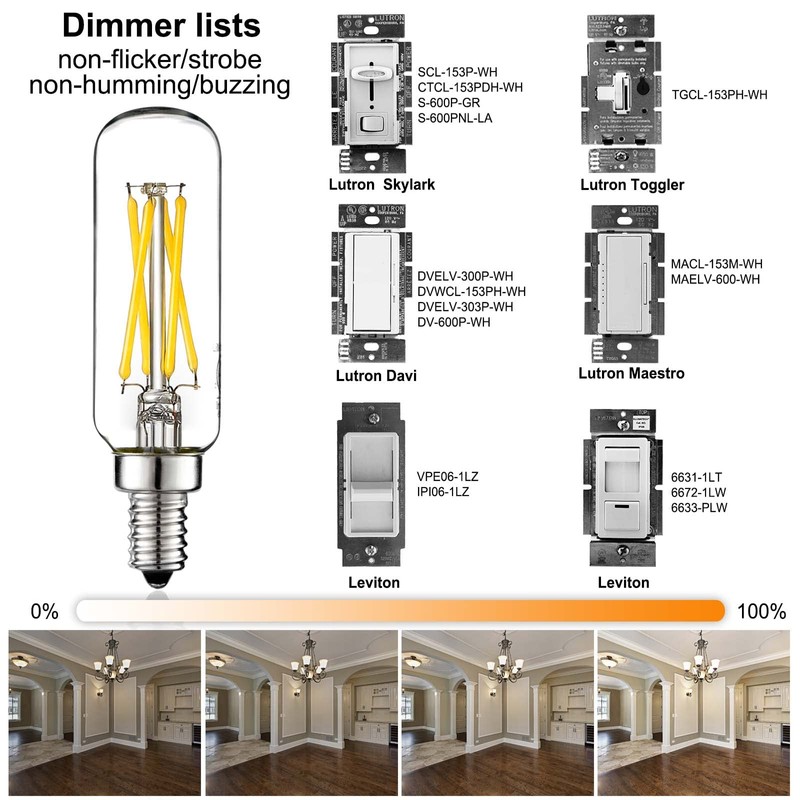 LiteHistory E12 led Bulb 6W Equivalent E12 Candelabra Bulb 60