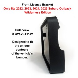 C&C CAR WORX CORP - OW-22-FP-W Front License Plate Bracket Mount Compatible with 2022, 2023, 2024, 2025 Subaru Outback Wilderness Edition only