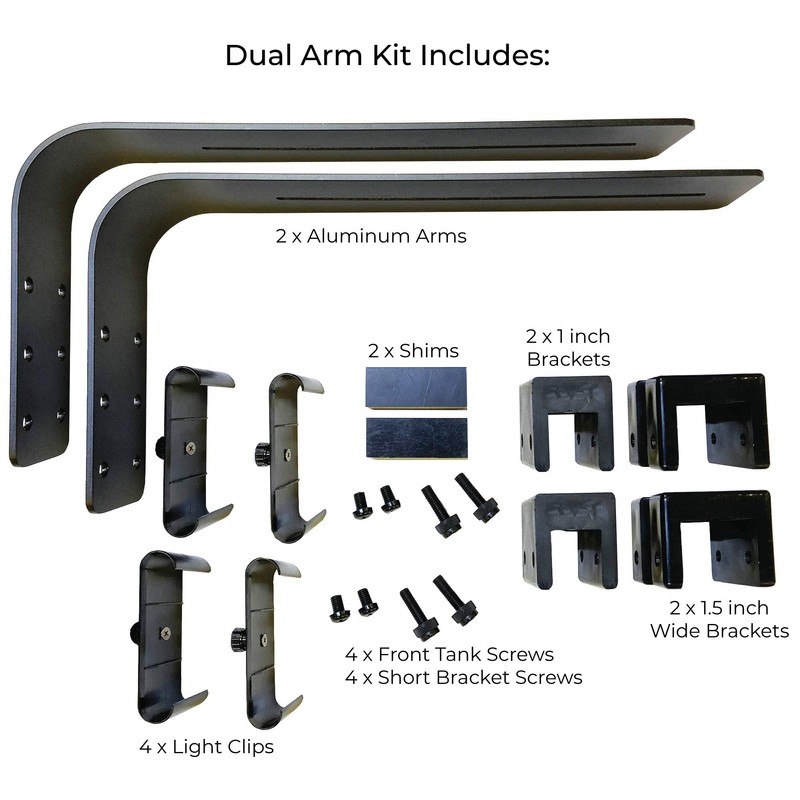 CURRENT USA Dual Adjustable Aquarium Light Arm Mount Kit