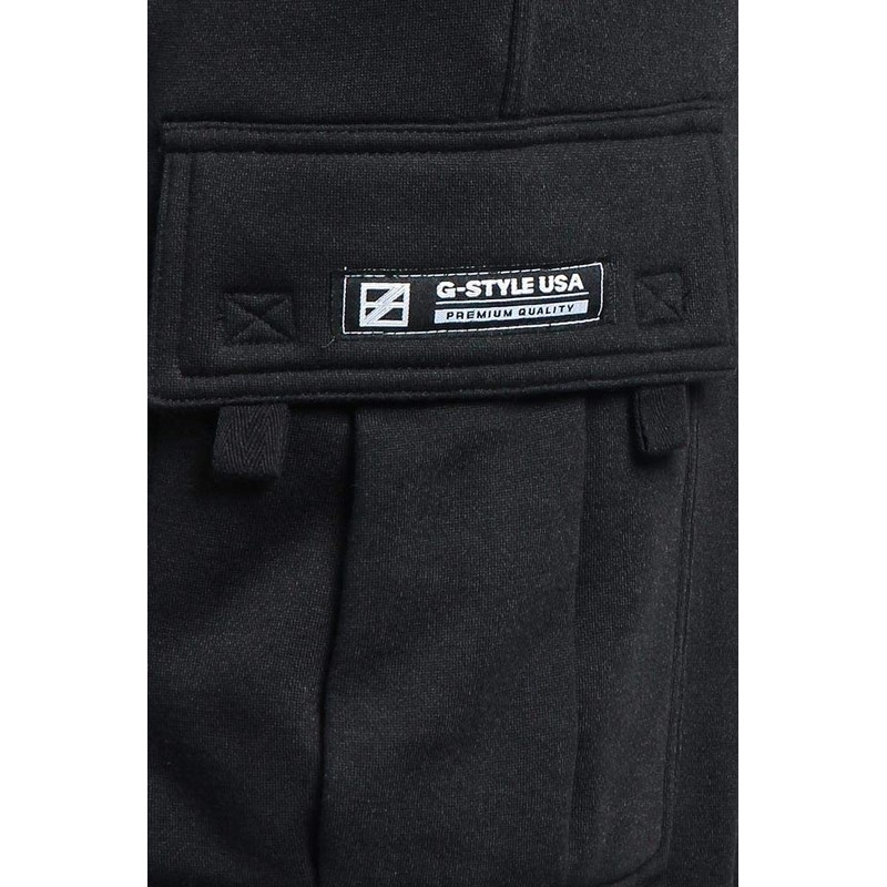 G-Style USA Men's Solid Fleece Heavyweight Cargo Shorts FS76 -