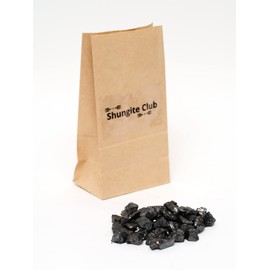 Shungite Club Elite Shungite Stone for Water Purification, Natural Crystal Noble Shungite (0.2 lb 0.035-0.17 Oz per Stone), Shungite Rocks in Bulk