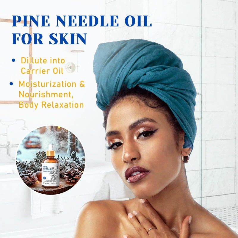 HIQILI Pine Needle Essential Oil, Strong Fresh Woody Fragrance for