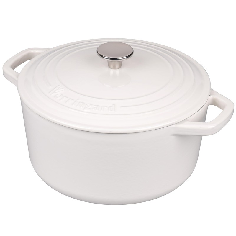 VORRINGARD Enameled Cast Iron Dutch Oven Pot with Lid, for