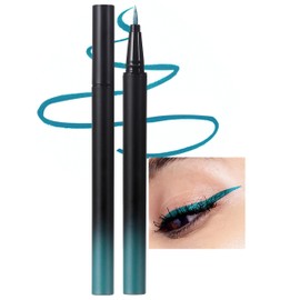 Erinde Green Liquid Glitter Eyeliner, Liquid Glitter Eyeliner Pen, Metallic Pearlescent Eye Liner Pencil, Shimmer Eye Makeup Waterproof, Durable Sparkling Eyeshadow Pen #Green