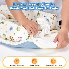 Baby Lounger for Newborn, Huggynest Portable Infant Lounger for 0-12 Months Newborn, Home Travel Dual-Purpose Baby Nest (Animal World Blue)