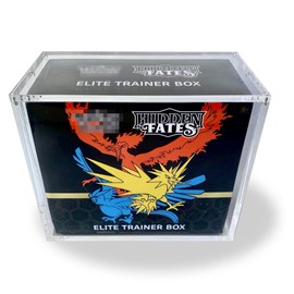 The Hobby Lair Deluxe Acrylic Case Compatible with Pokemon Elite Trainer Boxes | Magnetic Easy Top Loading | Thick 6mm Protection