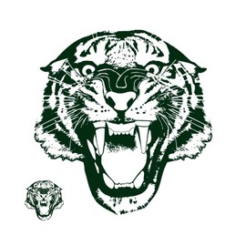 2 x Tiger Head Semi Permanent Tattoo Waterproof Lasts 1-2 weeks