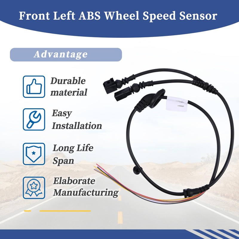 Getfarway Front Left ABS Wheel Speed Sensor Wire Harness Cable