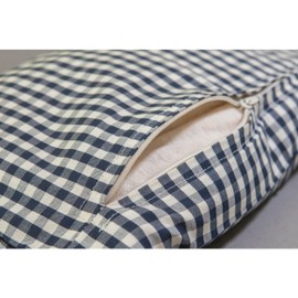 Herb Cushion 30 x 20 cm, Organic Cover Blue/White + Organic Natural Inlet, Scented Cushion, 8 Herb Cushions with Sage, Anise, Chamomile, Peppermint, Thyme, Rosemary, Melissa, Lavender