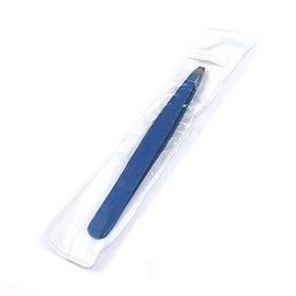 OdontoMed2011® PROFFESIONAL BLUE COLOR COATED EYEBROW TWEEZER SLANTED HAIR BEAUTY WOMAN BEAUTY MAKEUP TOOLS ODM
