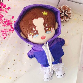 niannyyhouse 7.9 inches (20 cm) Doll Clothes, Cotton Doll Clothes, Top and Shorts, 2 Piece Set, Hip Hop Clothes, Baby Clothes, Stuffed Animals, Purple