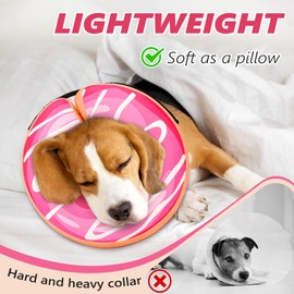 GoGoPaw Inflatable Dog Cone Collar to Stop Licking, Soft Neck Donut Collar After Surgery, Adjustable Recovery Cone for Small Medium Large Dogs (Donut,XL)