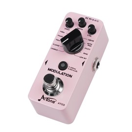 AITONE Modulation Pedal for Electric Guitar with Chorus Flanger Tremolo Phaser Vibrato Multi Digital Guitar Pedals 11 Modulation Modes (AT-03)