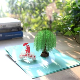 CUTE POPUP - Willow Pop Up Cards, Anniversary Card, Wedding Anniversary Card, Pop Up Cards Thinking of You - The Perfect 3D Card for Her, Wife, Husband or Friends on Birthday, any Occasion