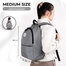 SUPRANICE Durable mochila backpack bookbag for kids teens boys girls middle high school student - with 13" laptop compartment, 18 L